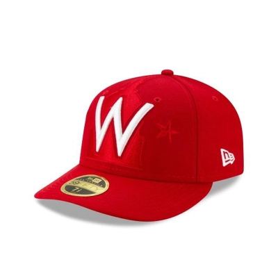 Red Washington Nationals Hat - New Era MLB Logo Elements Low Profile 59FIFTY Fitted Caps USA6425890